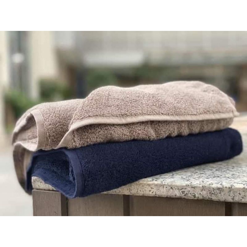 Khăn tắm uni.qlo xuất dư - chất cotton organic mềm mịn kt 60x120cm