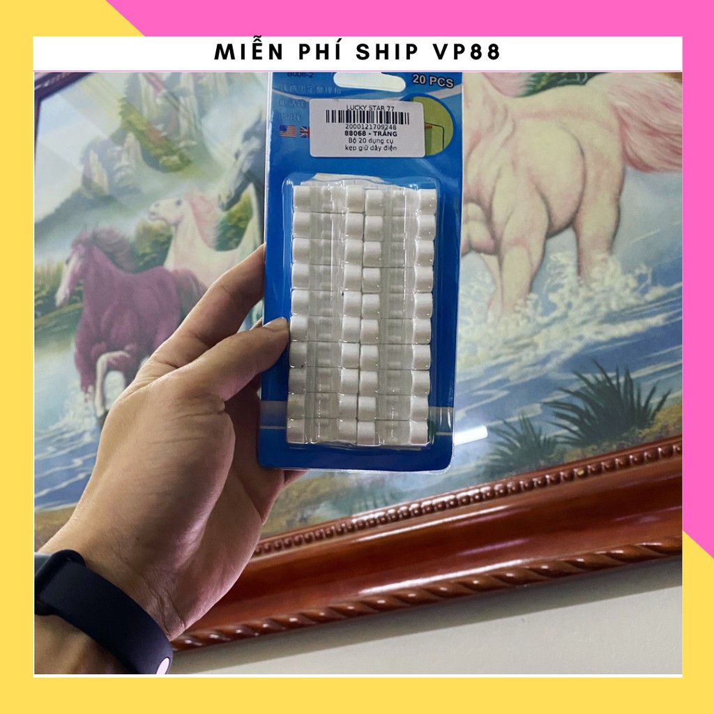 Bộ 20 dụng cụ kẹp giữ dây điện gọn gàng  88068 Miễn Phí Ship