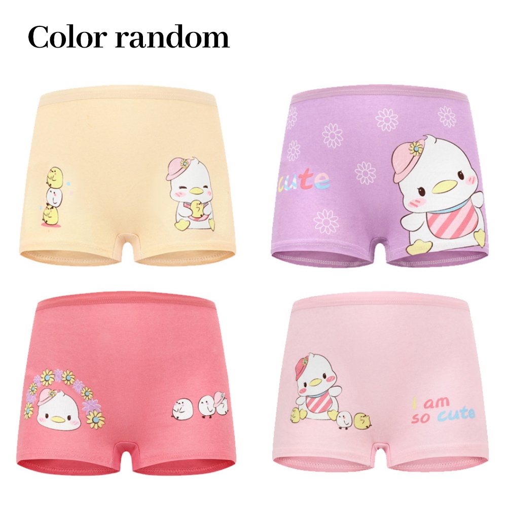 Quần chip bé gái quần lót boxer vải cotton in họa tiết hoạt hình động vật dễ thương cho bé gái