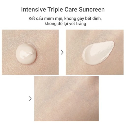 Kem chống nắng lâu trôi làm sáng da innisfree Intensive Triple Care Sunscreen SPF50+ Pa++++ 50ml