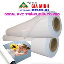 DECAL PVC TRẮNG SỮA KHỔ A3