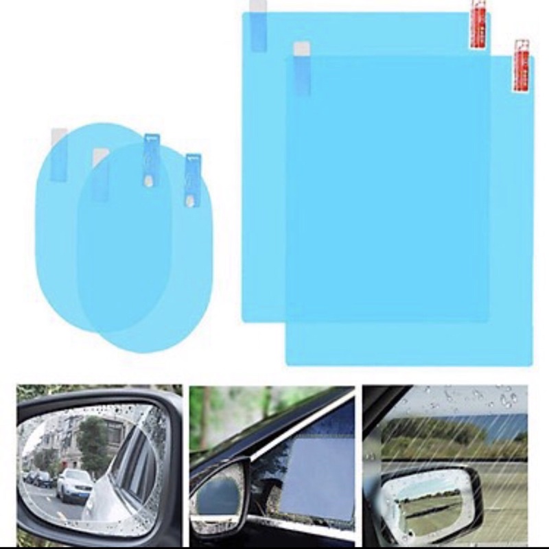 Bộ 4 Miếng Dán Nano Chống Đọng Nước Gương, Kính Ô Tô (Loại 1)
