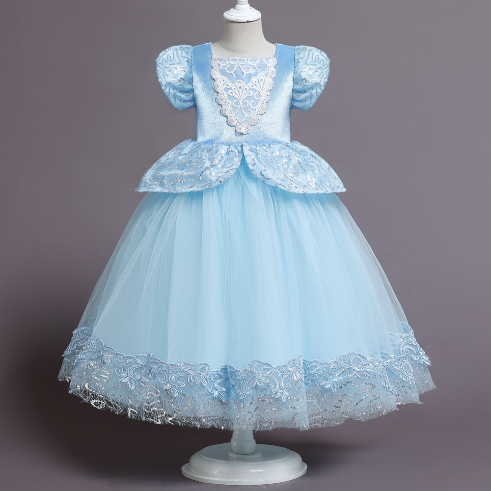 Trang phục công chúa Cinderella NNJXD dự tiệc tùng lễ hội hóa trang cho bé gái (có tùy chọn)