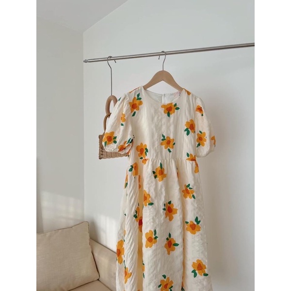 Đầm - Váy babydoll hoa cam Orandress nàng thơ