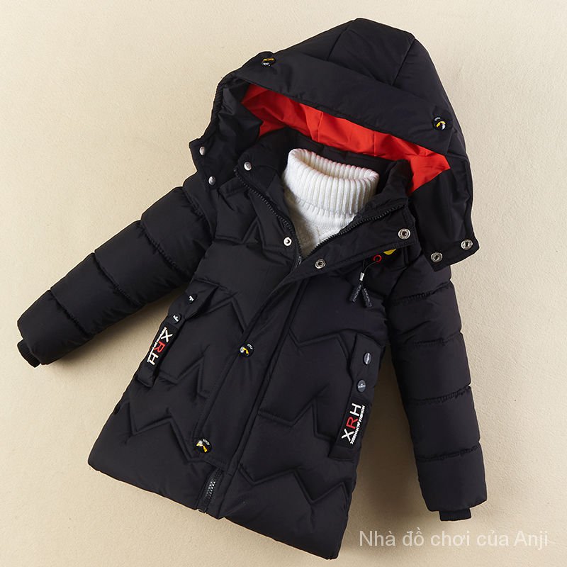 Children Overcoat Costumes winter kids Boy Down Clothes Cotton Thick Cotton Jacket Handsome Children Long Coat