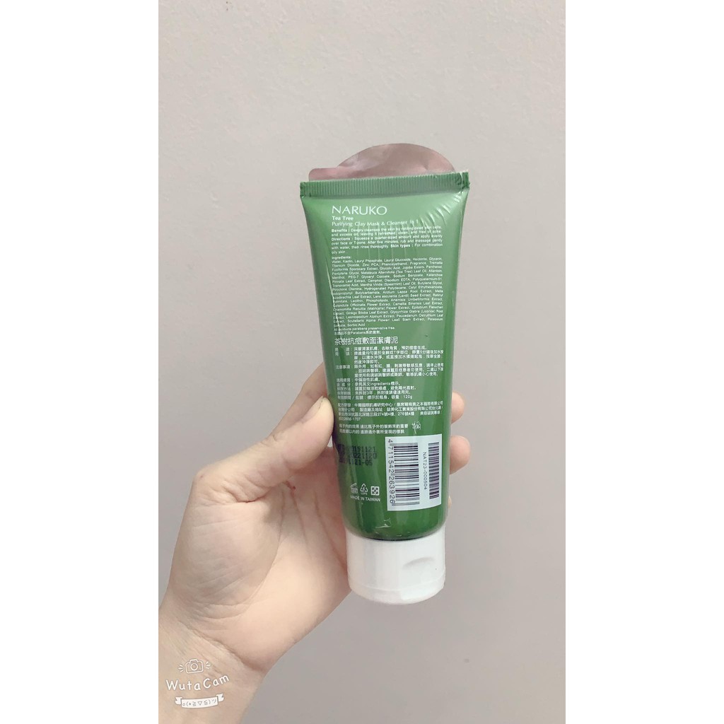 Sữa rửa mặt Naruko trà tràm dạng bùn Tea Tree Purifying Clay Mask and Cleanser - ''HÀNG CHÍNH HÃNG''