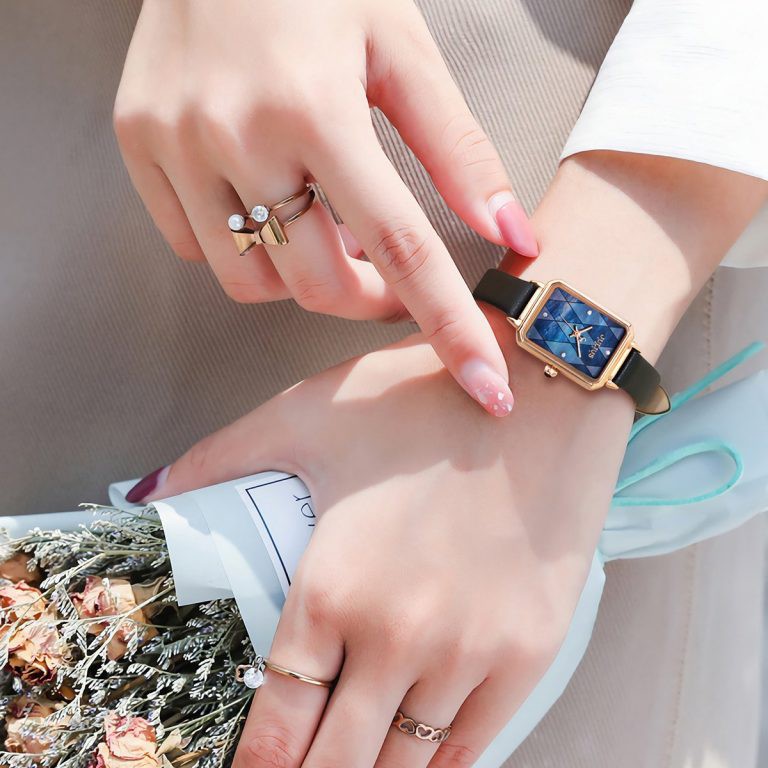 [Mua 1 tặng 1] đồng hồ nữ Julius Hàn Quốc JA-1280B dây da - tặng kèm dây thép (Mặt xanh)