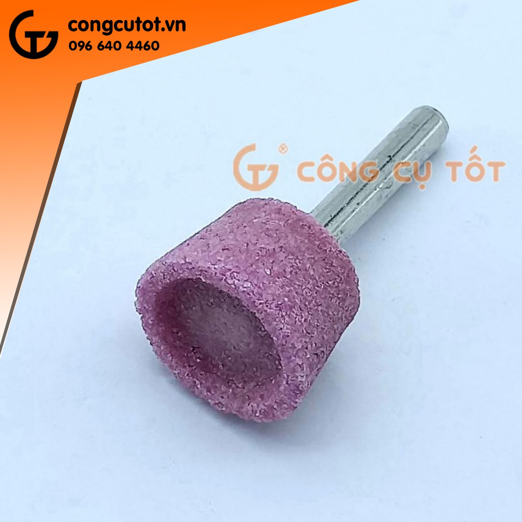 Đầu đá mài đá doa đầu đánh cạnh A32 cốt 6 ly 16 x Φ25mm