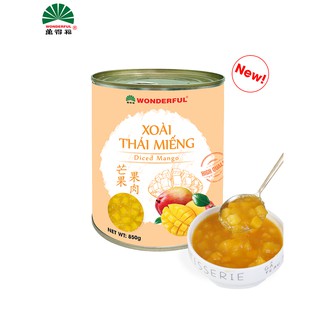 Xoài thái miếng Wonderful lon 850g - topping, thạch, xoài miếng - Gia store