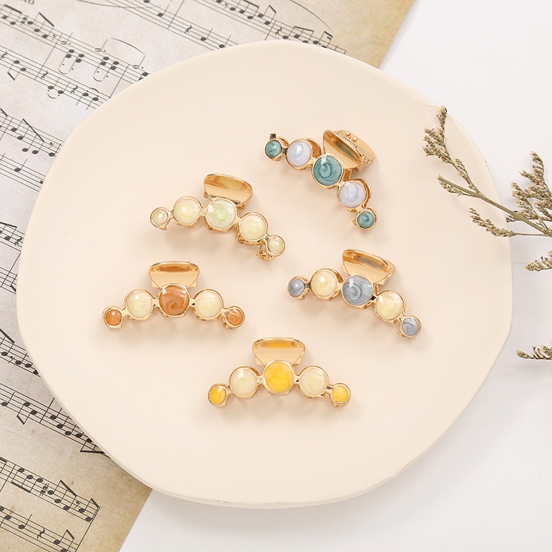 Kẹp Tóc Kim Loại Thiết Kế Hình Học Đơn Giản Thanh Lịch Cho Nữ