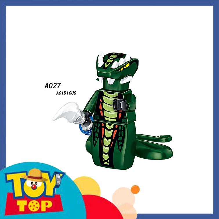 Đồ chơi mô hình mini lắp ráp ghép ninja tộc rắn Chop rai Pythor Bytar Rattla Fangdam .. xếp hình Lele A025 032