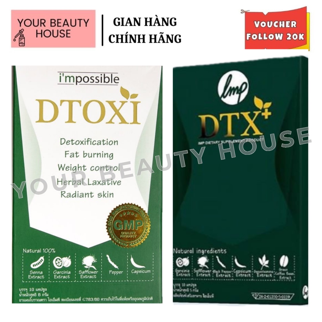 [Dtoxi] Viên Uống Detox Thải Độc, Giúp Loại Bỏ Mỡ Thừa - Tách Lẻ (1 vĩ)