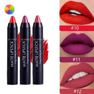 Son môi SHOPANTS 12 màu lì tùy chọn chống nước dễ sử dụng MM