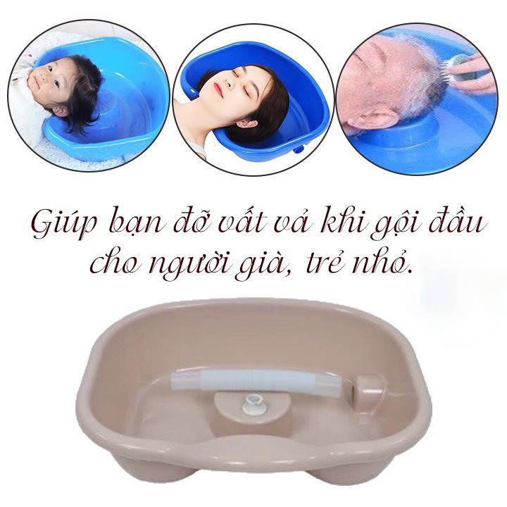 Chậu gội đầu tại giường cho người già, bà bầu, trẻ nhỏ