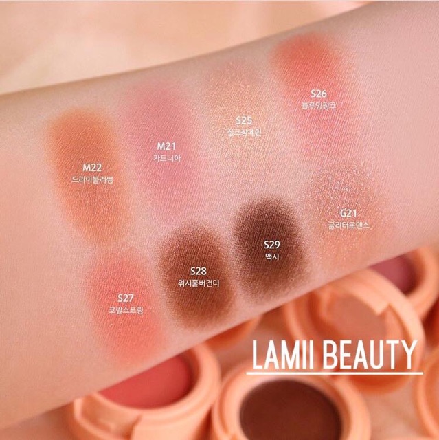 Phấn mắt mới ra mắt Aritaum Mono Eyes Apricot Collection