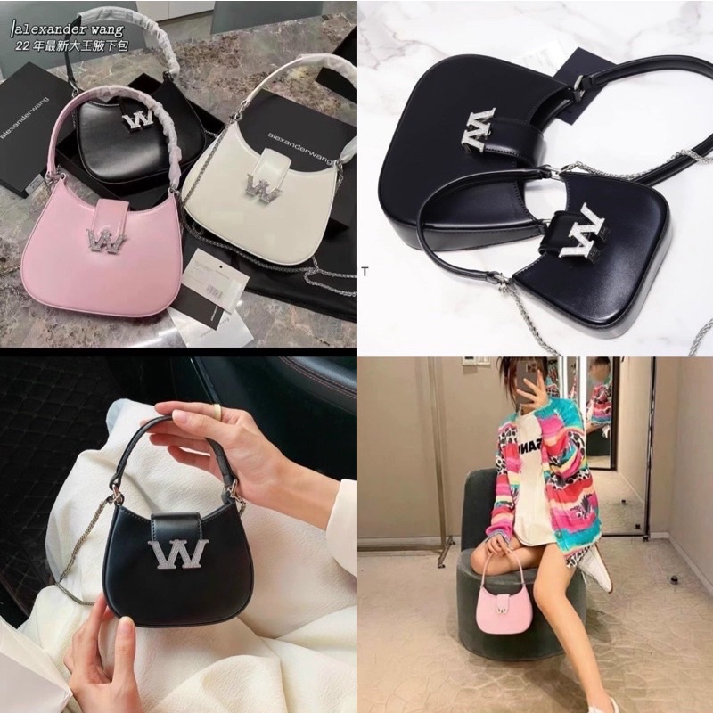 Túi xách kẹp nách Alex Wang đá Super bao nét đẹp Fullbox size 15 21
