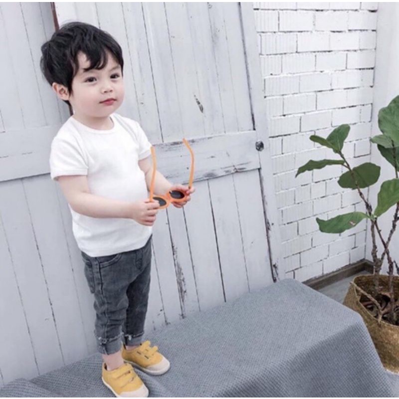 ÁO PHÔNG TRẮNG 100% COTTON CHO BÉ