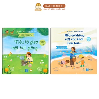 Sách Thơ - Set 2 cuốn Nếu tớ gieo một hạt giống và Nếu tớ không vứt rác thải bừa bãi cho bé 0-6 tuổi