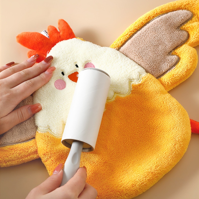 Khăn Lau Tay Vải Lông Cừu San Hô Mềm Mại Thấm Hút Nước Nhanh Khô Có Móc Treo Dành Cho Nhà Bếp Phòng Tắm