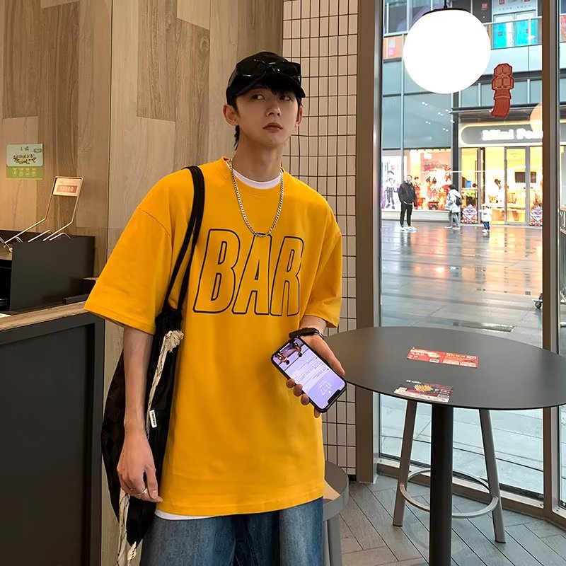 Áo Thun Tay Ngắn Dáng Rộng In Chữ Phong Cách Hip Hop Thời Trang Mùa Hè Cho Nam Và Nữ size M-8XL