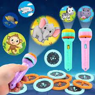 Đèn pin chiếu hình 80 hình động vật nghộ nghĩnh 3d sắc nét cho bé