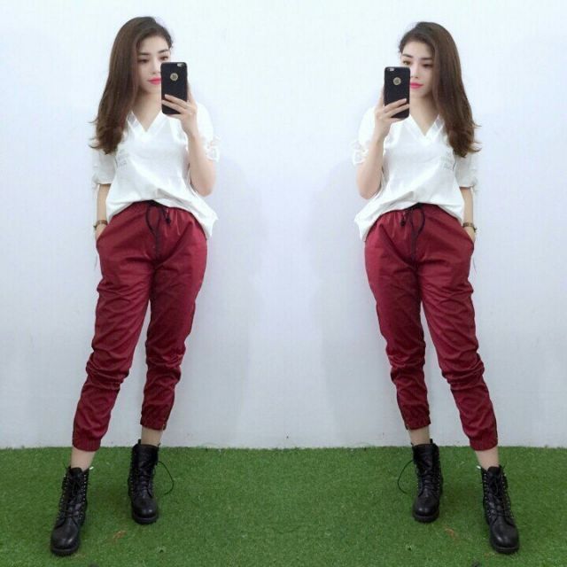 Quần jogger kaki nữ