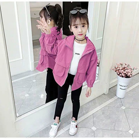 Áo Khoác Thời Trang Xuân Thu Hàn Quốc 2021 Cho Bé Gái