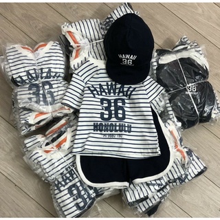Set bộ kèm mũ Hawai kẻ HM