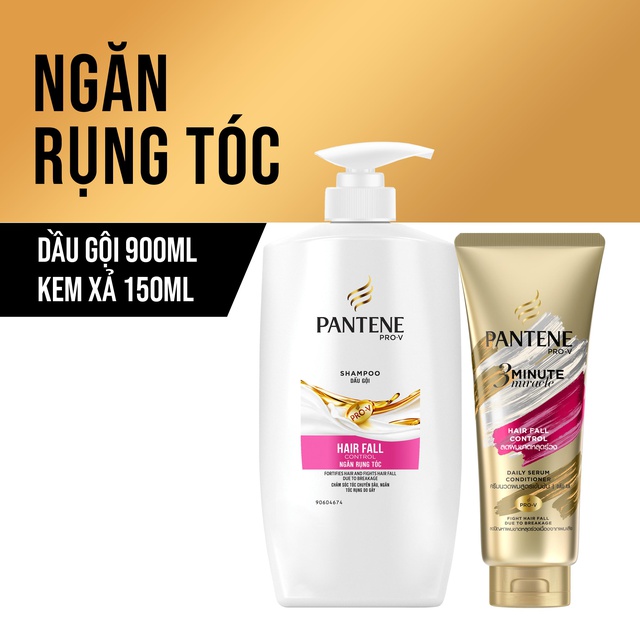 [COSPGHB06 -12% ĐH199k] Bộ Dầu gội Pantene 900ML & Kem xả 3 phút diệu kỳ 150ML