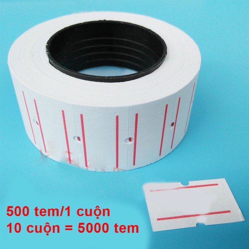 Combo 10 cuộn giấy bấm giá-tem giá-giấy bấm giá-giấy in giá dùng cho máy in giá chuyên dụng combo 10 cuộn