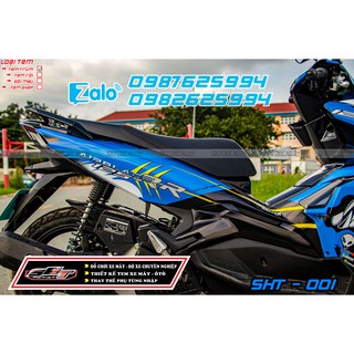 tem trùm airblade 2020 xanh đen cá mập