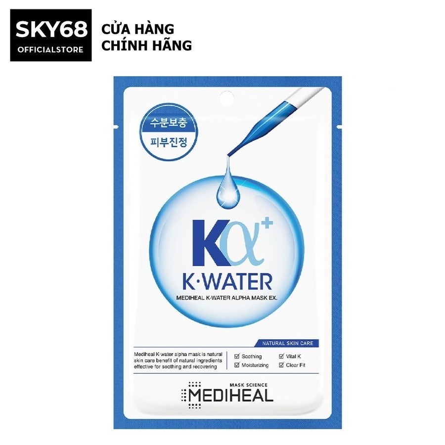 Mặt Nạ Cấp Ẩm Chuyên sâu Dành Cho Da Khô Mediheal K.Water Alpha Mask Ex 23ml