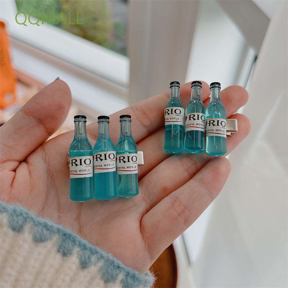 Kẹp tóc hình bình sữa/ chú vịt mini bằng nhựa resin nhiều màu phong cách Hàn Quốc cho nữ