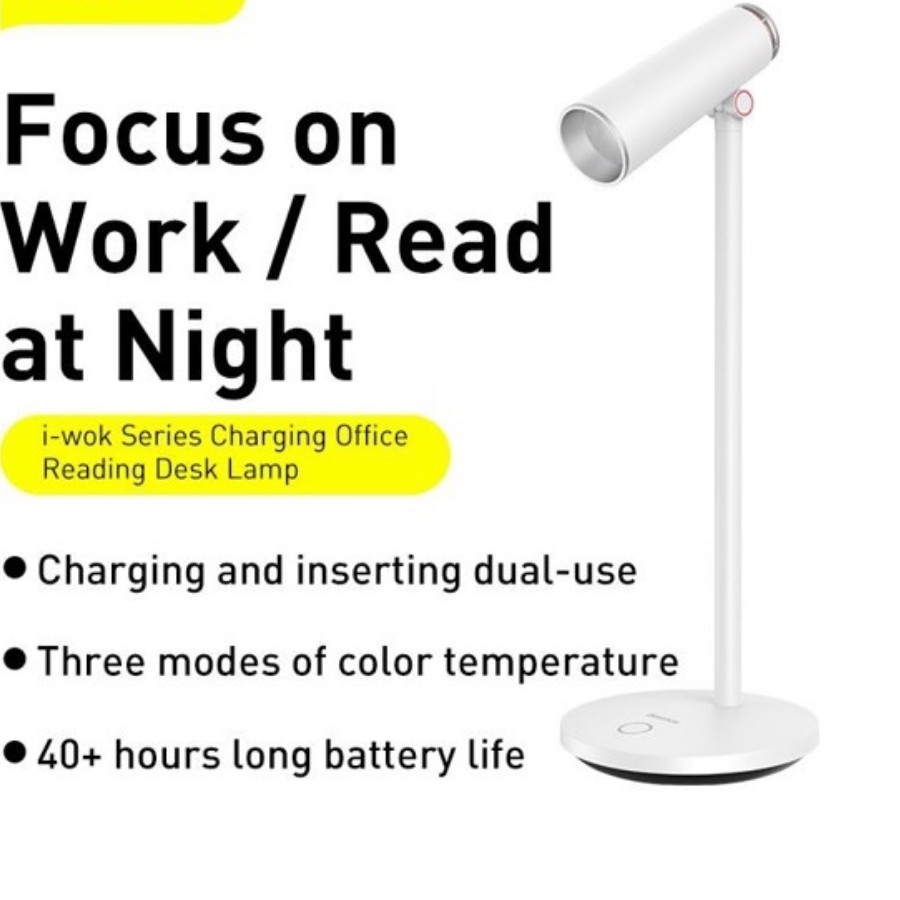 [Sẵn - Sale] Đèn đọc sách để bàn chống mõi mắt, chống cận Baseus i-work Series Charging Office Reading Desk Lamp _LV838