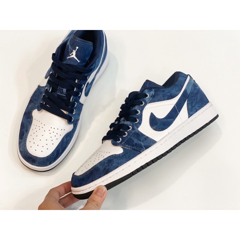 GIÀY THỂ THAO JORDAN 1 WASHED DEMIN XANH CỔ THẤP [ Full Bill + Box ] | BigBuy360 - bigbuy360.vn