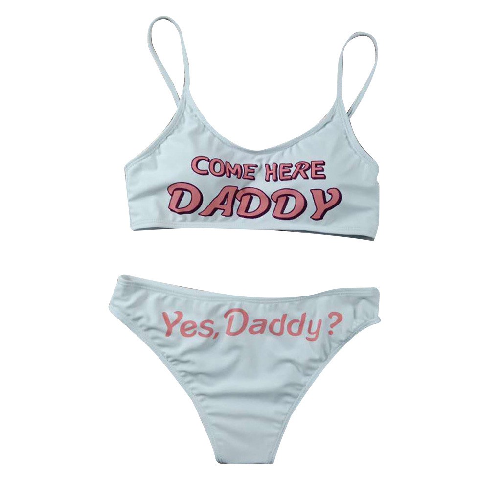 Bikini hoạ tiết chữ thiết kế nâng ngực cho phái nữ | BigBuy360 - bigbuy360.vn