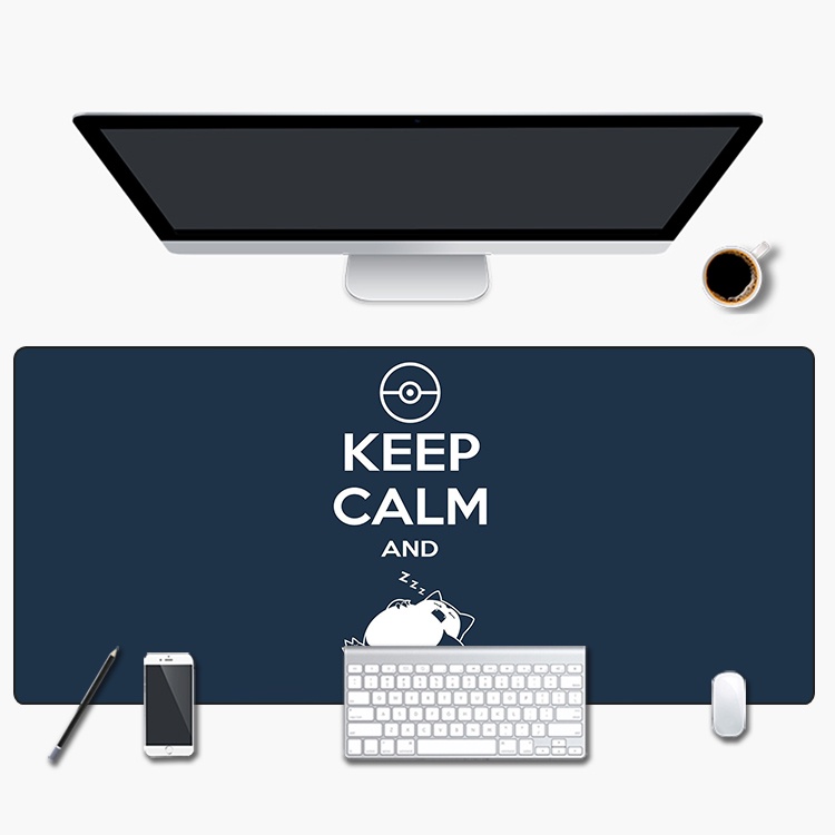 Miếng lót chuột hình bàn phím cho máy tính để bàn hình Snorlax Pokemon size lớn