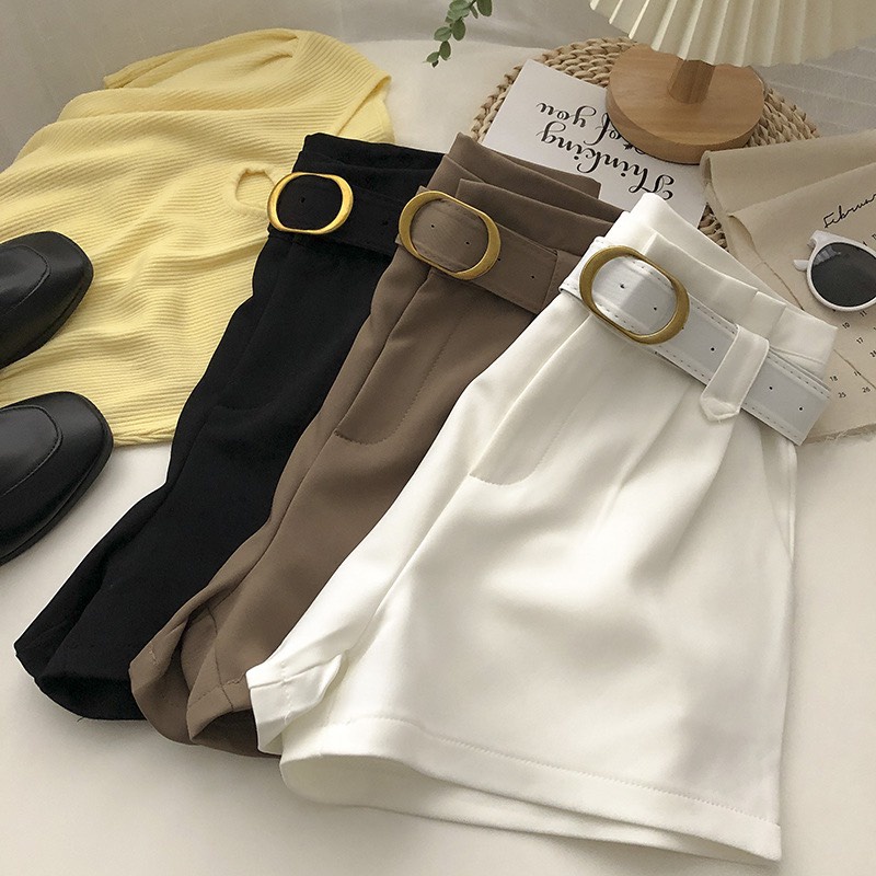Quần short nữ, Quần đùi nữ phong cách Hàn Quốc chất liệu vải tuyết mưa bigsize 40 - 75kg