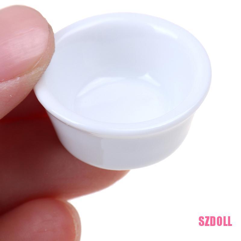 Mô Hình Chậu Hoa Trắng Bằng Gốm Tỉ Lệ 1:12 Dành Cho Nhà Búp Bê SZDOLL6