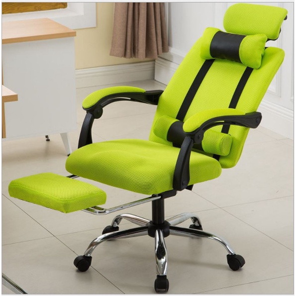 Ghế gaming, văn phòng chân xoay,có gối lưng, tựa đầu gác chân thoải mái