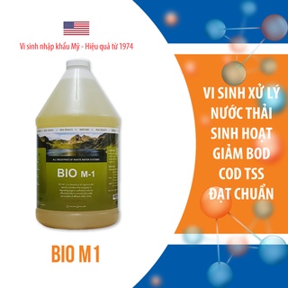 Hàng Mỹ -Men Vi Sinh Xử Lý Nước Thải Sinh Hoạt Môi Trường Hiếu Khí, Kỵ Khí Bio M1- Chai Gallon = 3,785 Lít
