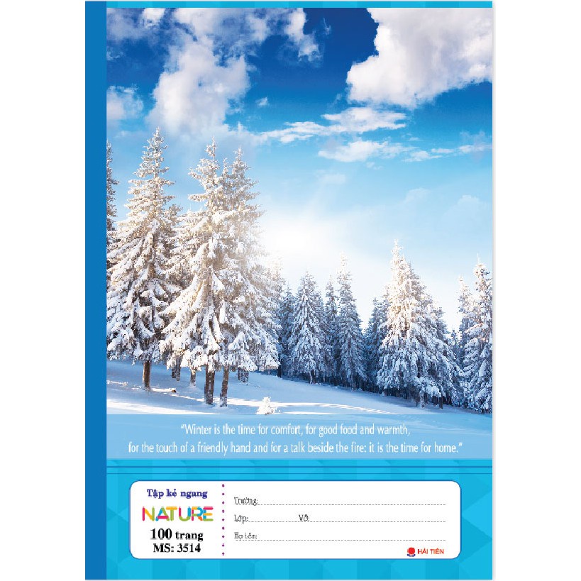 Vở ghi tập Nature Hải Tiến, sổ tay Nature A5 kẻ ngang bốn mùa xuân hạ thu đông 140 trang, 200 trang