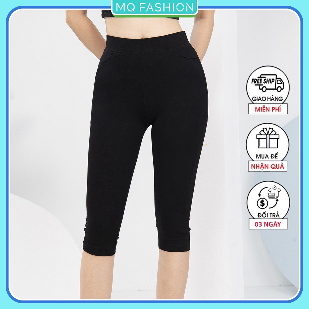 Quần legging ngố nữ lưng cao dày dặn cao cấp nâng mông tôn dáng mặc nhà tập gym MQ Fashion LG03 | BigBuy360 - bigbuy360.vn