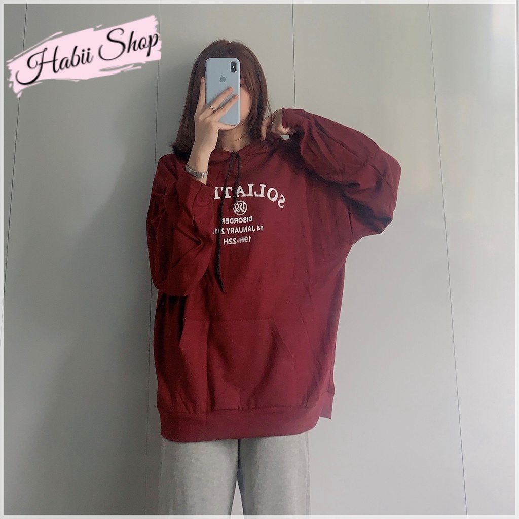 Áo hoodie unisex - Áo nỉ hoodie nữ có mũ HABII AH01 | BigBuy360 - bigbuy360.vn