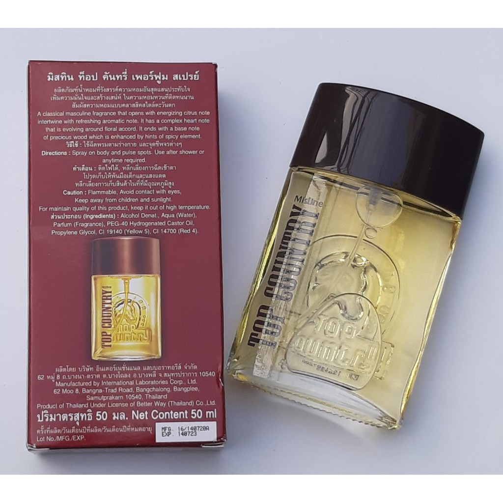 Nước hoa nam Top Country Mistine Thái Lan 50ml | BigBuy360 - bigbuy360.vn