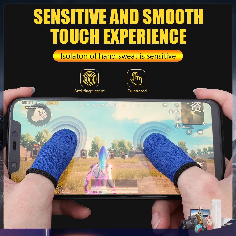 Set 2 cái găng ngón tay chơi game thoáng khí chống mồ hôi