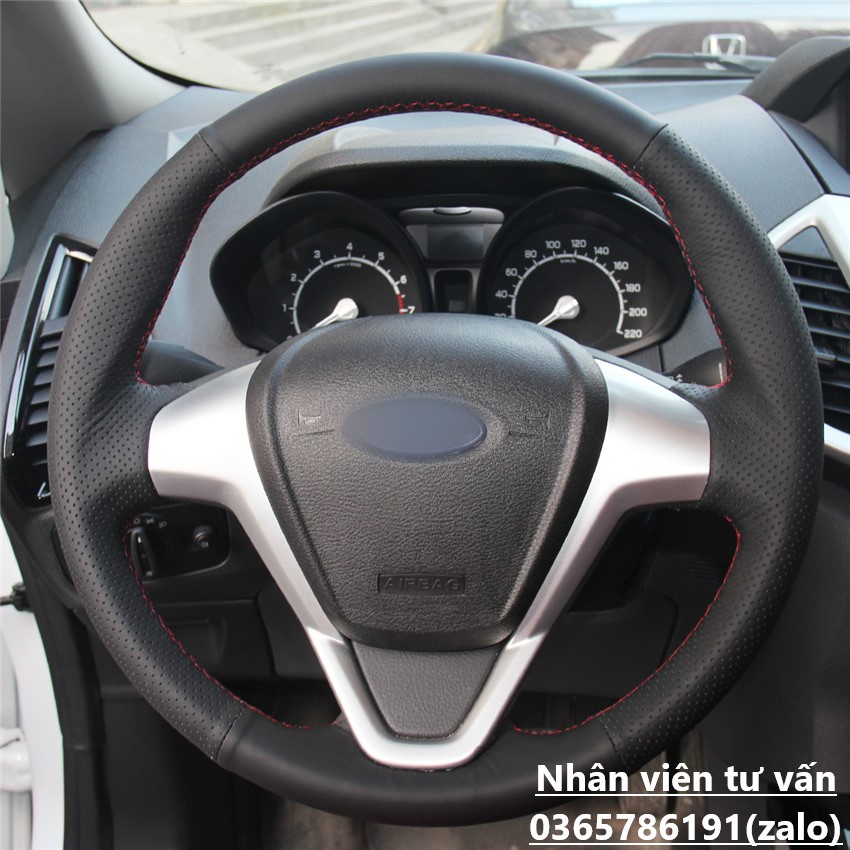 Bọc vô lăng xe Ford Fiesta 2008-2013, Ford Ecosport 2013-2014 bằng da nappa cao cấp
