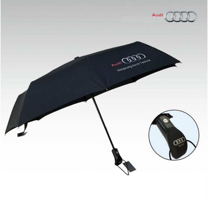 Sản Phẩm Ô, Dù đi mưa nắng gập tự động mở 2 chiều thương hiệu Audi cao cấp AUDI-007 .