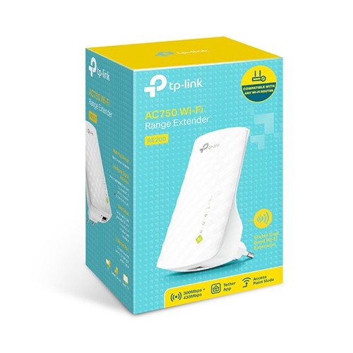 Bộ mở rộng sóng Wifi chuẩn AC750 TP-Link RE200 Chính Hãng