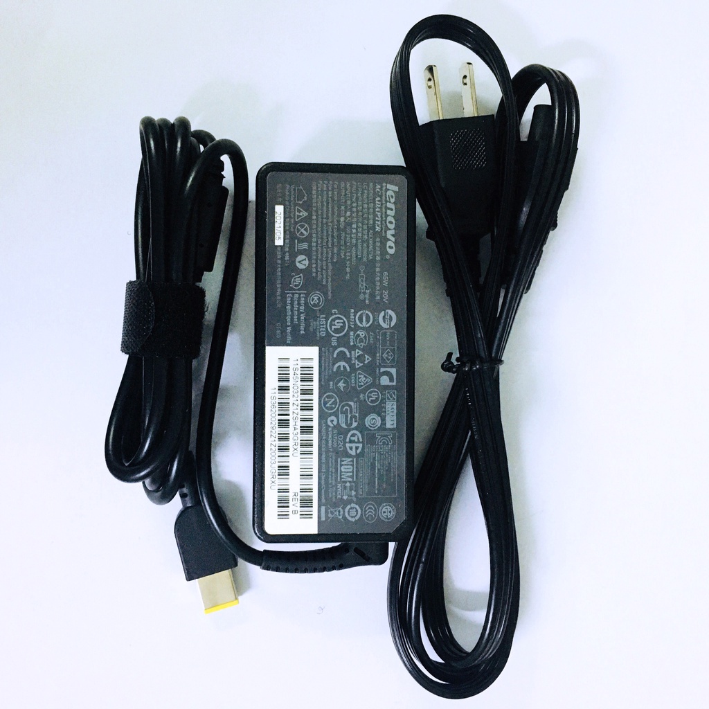 Sạc Laptop Lenovo Zin chân vuông chính hãng 20V – 3.25A , adapter Lenovo chân vuông USB
